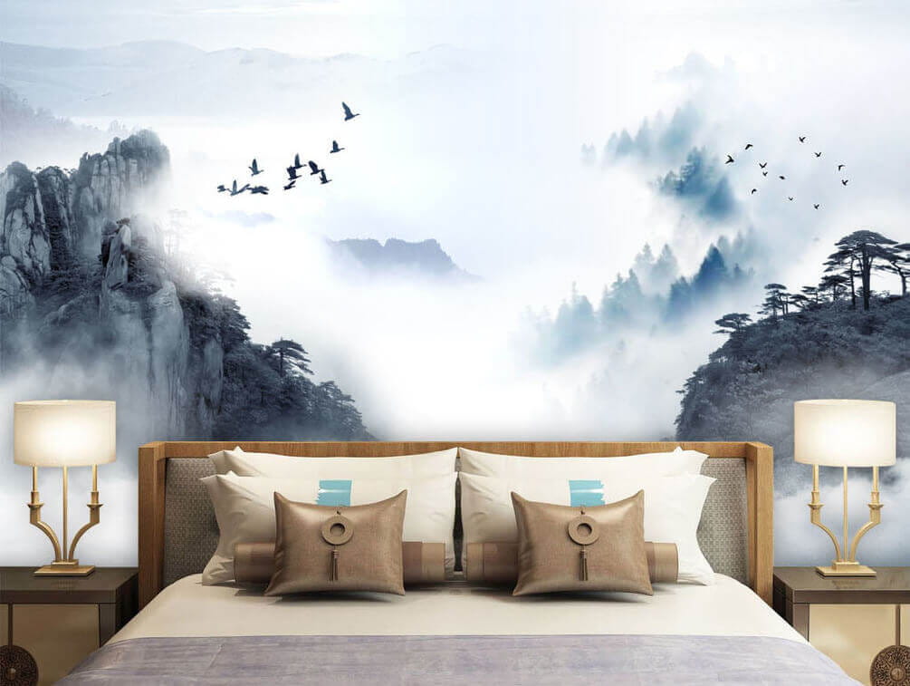 Birds flying over a mountain u32287pib1 - Birds flying over a mountain - tegory