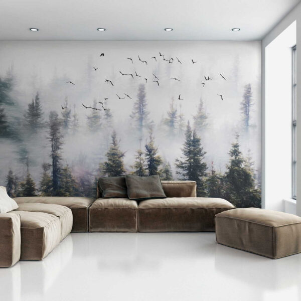 Birds flying in the sky over trees u32237pig4 600x600 - Birds flying in the sky over trees