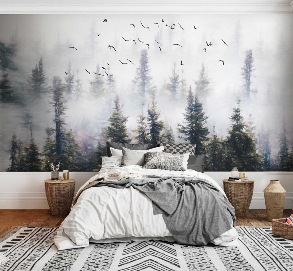 u32237pib3 1024x948 - Birds flying in the sky over trees