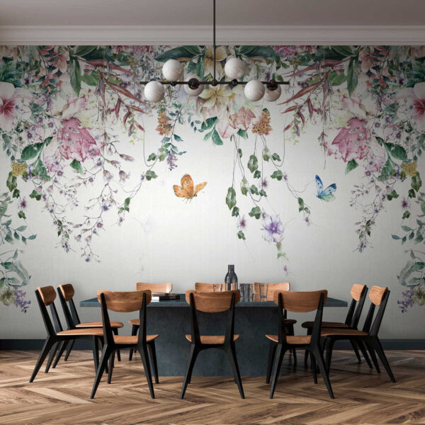 Painting of flowers and butterflies Painting of flowers and butterflies