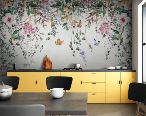 Painting of flowers and butterflies Painting of flowers and butterflies