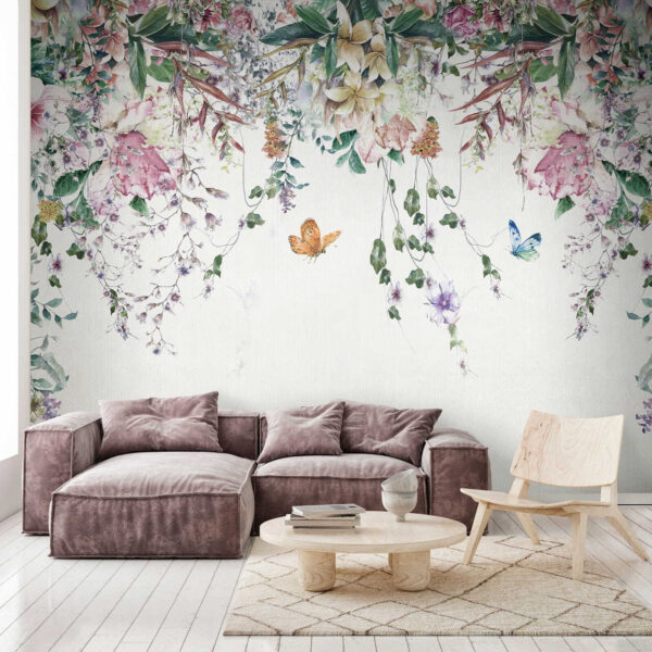 Painting of flowers and butterflies Painting of flowers and butterflies