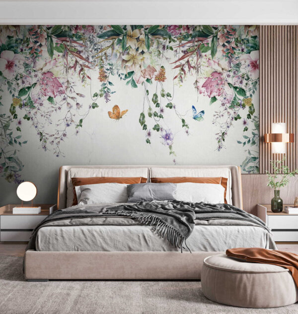 Painting of flowers and butterflies Painting of flowers and butterflies