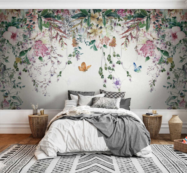 Painting of flowers and butterflies Painting of flowers and butterflies