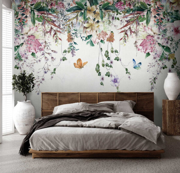 Painting of flowers and butterflies Painting of flowers and butterflies