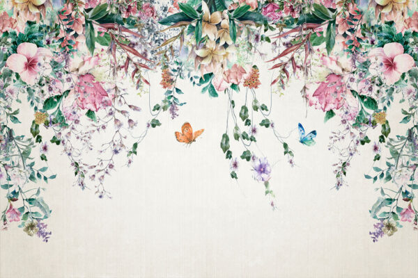 Painting of flowers and butterflies Painting of flowers and butterflies