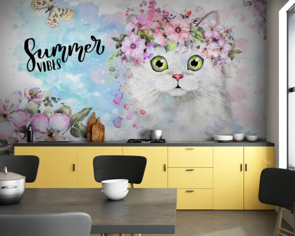 Cat with flowers on its head u30547pik83 600x480 - Cat with flowers on its head - tegory