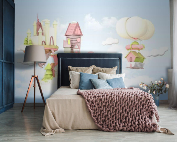 Cartoon houses floating in the sky u30533pib87 600x480 - Cartoon houses floating in the sky - tegory
