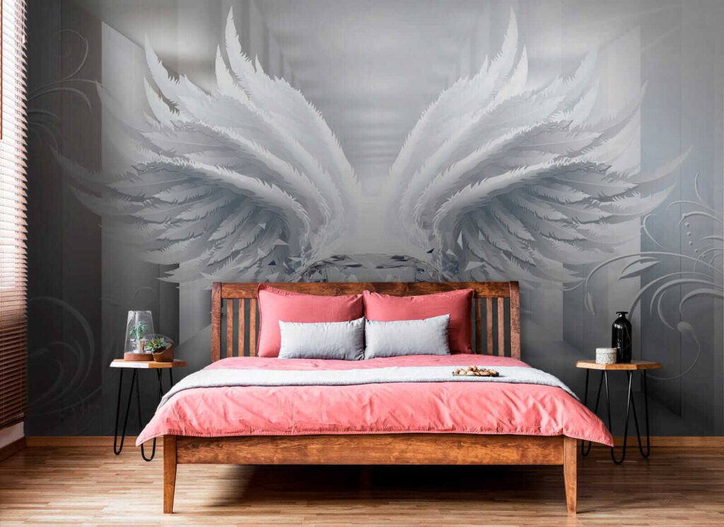 Diamond with wings in a room Diamond with wings in a room