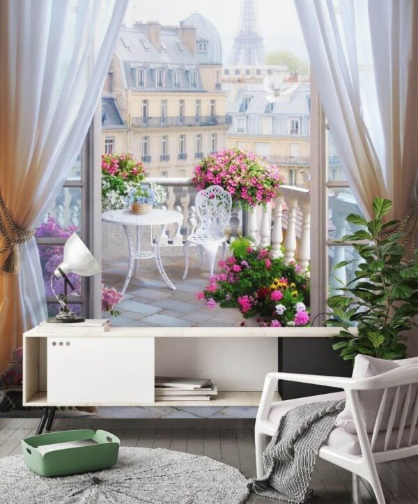 View of a balcony with a view of the eiffel tower from the window u30137pig1m 600x723 - View of a balcony with a view of the eiffel tower from the window - tegory