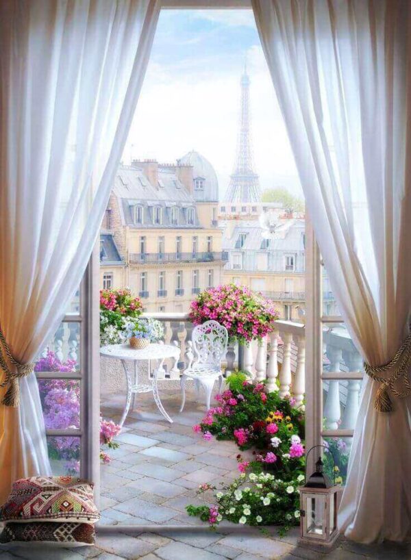 View of a balcony with a view of the eiffel tower from the window u30137p 600x818 - View of a balcony with a view of the eiffel tower from the window - tegory