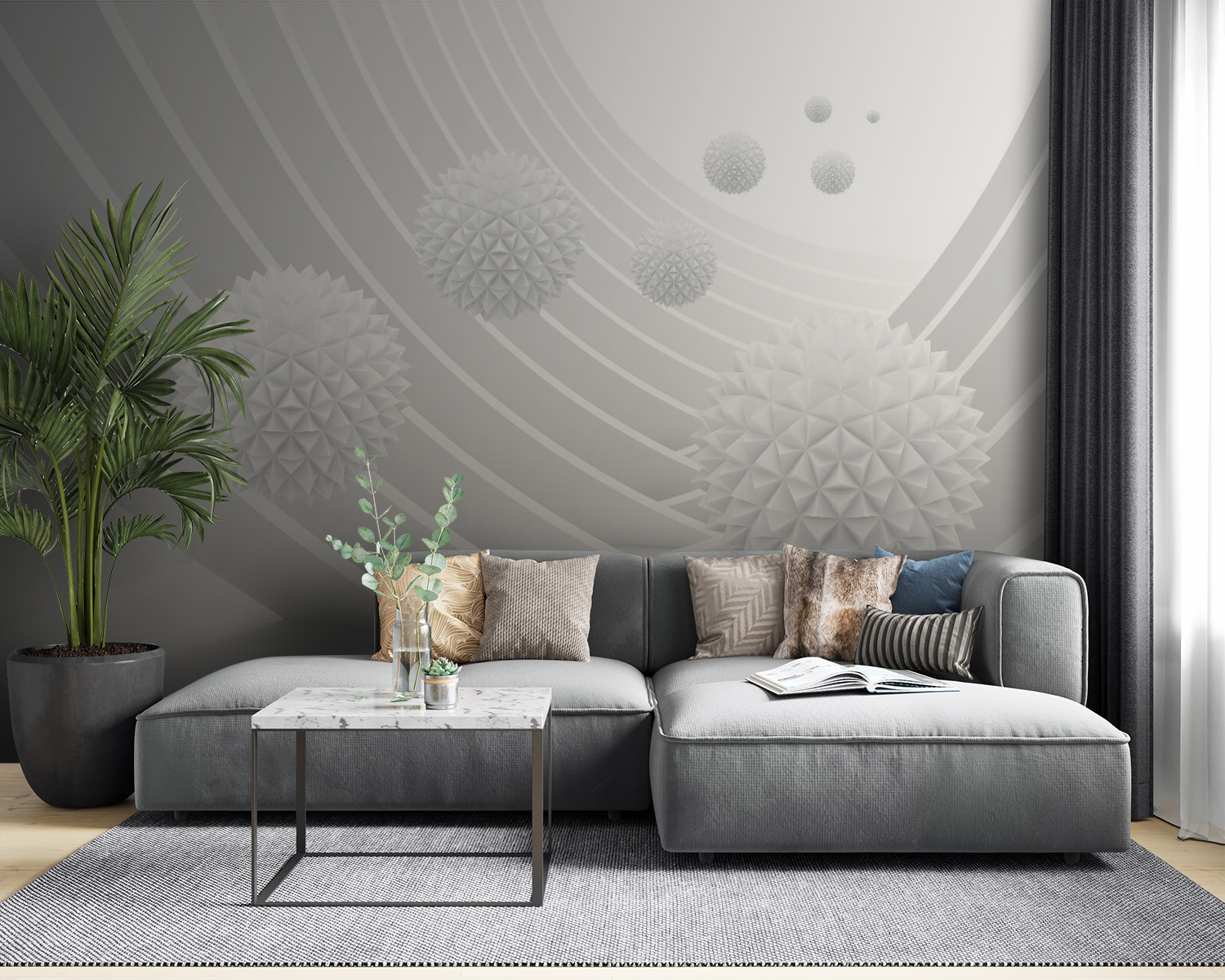 u28778pig53m - White spheres in a white room - tegory