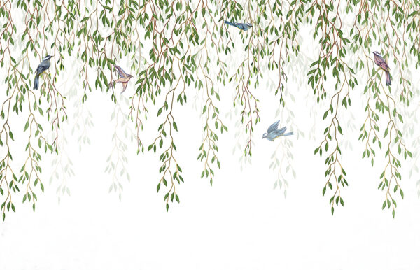 Birds on a tree branch Birds on a tree branch