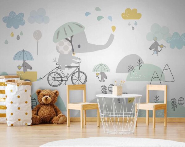 Cartoon elephant riding a bicycle u28124pir7 600x477 - Cartoon elephant riding a bicycle - tegory