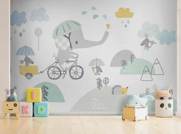 Cartoon elephant riding a bicycle u28124pir6 600x443 - Cartoon elephant riding a bicycle - tegory