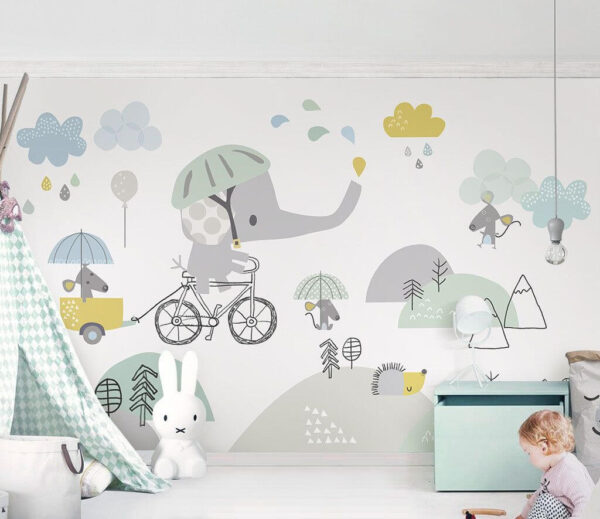 Cartoon elephant riding a bicycle u28124pir1m 600x519 - Cartoon elephant riding a bicycle - tegory