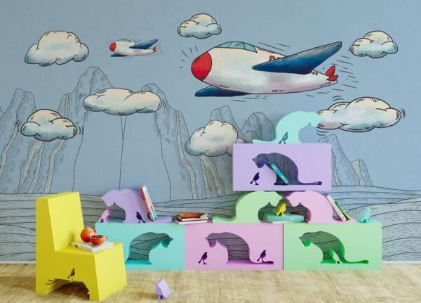 Cartoon of airplanes flying over mountains u28105pir2 600x431 - Cartoon of airplanes flying over mountains - tegory