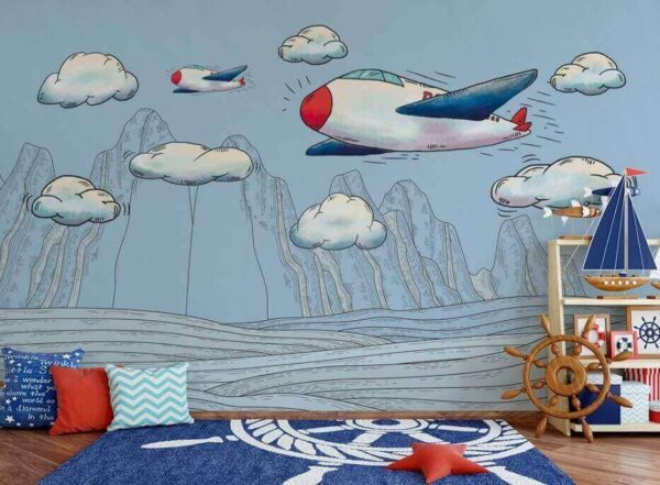 Cartoon of airplanes flying over mountains u28105pir1m 600x441 - Cartoon of airplanes flying over mountains - tegory