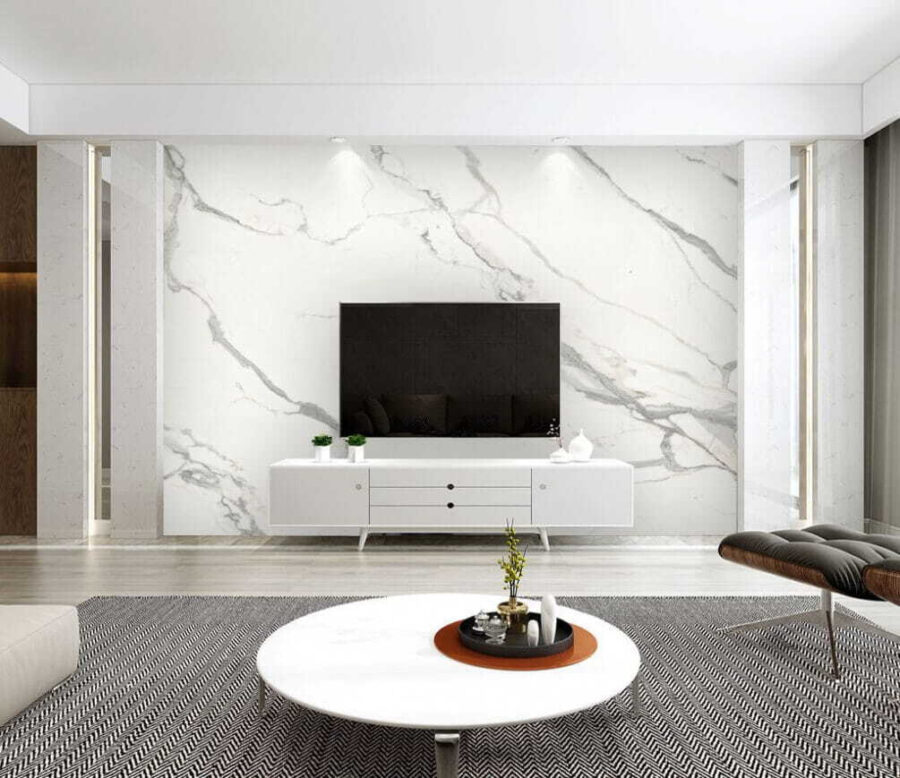 White marble with gray veins White marble with gray veins