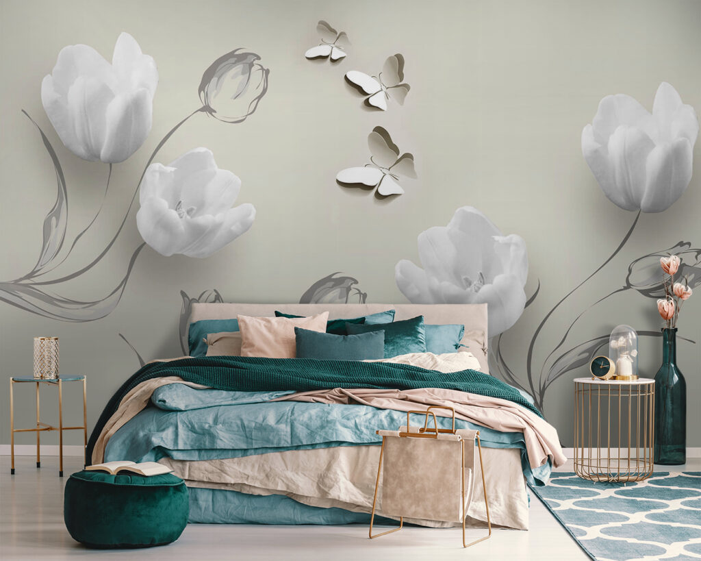 White flowers and butterflies u25817pib111 1024x819 - White flowers and butterflies - tegory