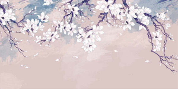 White flowers on a tree branch White flowers on a tree branch
