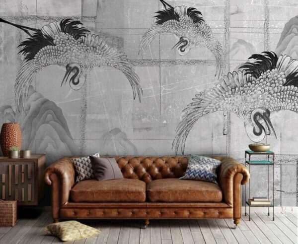 Black and white image of birds u25455pig1m 600x492 - Black and white image of birds - tegory