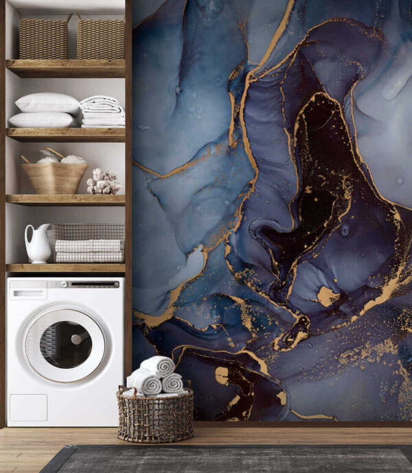 Elegant Sapphire and Metallic Streams Elegant Sapphire and Metallic Streams