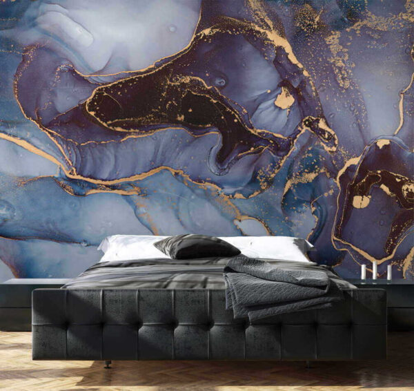 Elegant Sapphire and Metallic Streams Elegant Sapphire and Metallic Streams