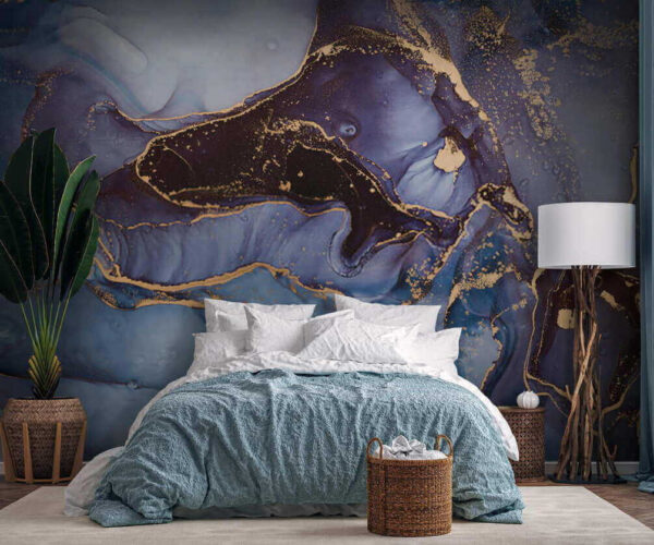 Elegant Sapphire and Metallic Streams Elegant Sapphire and Metallic Streams