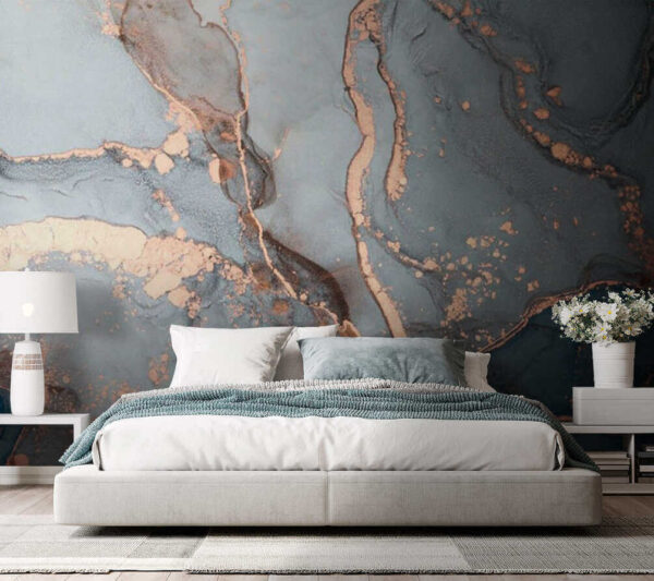 Ethereal Blue and Copper Swirls Ethereal Blue and Copper Swirls