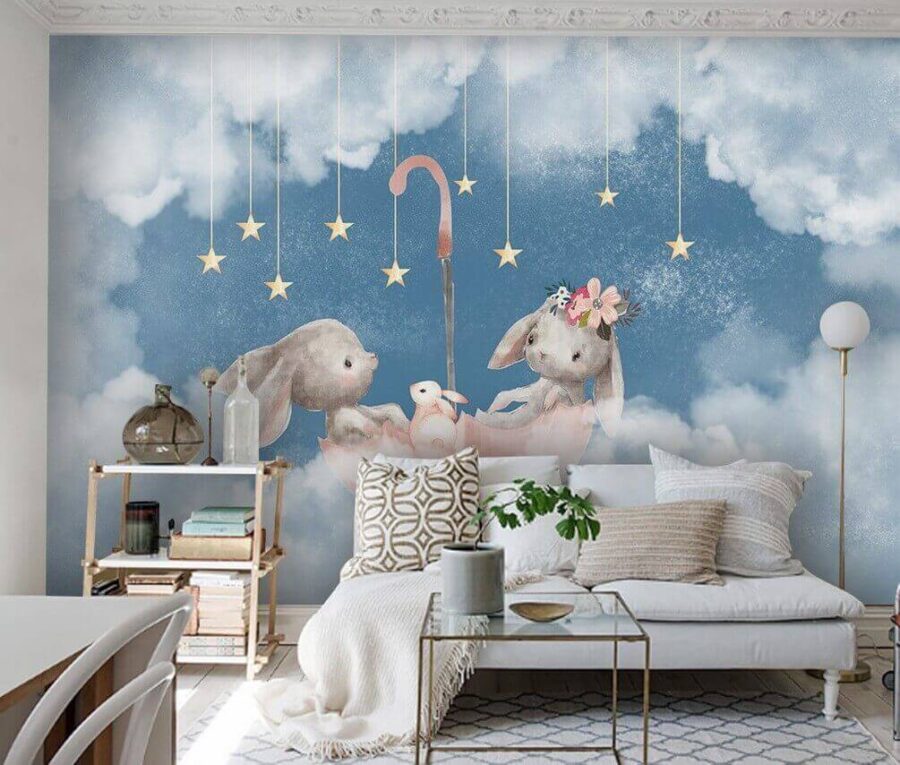u24538pir3 900x765 - Two rabbits in a pink umbrella - tegory