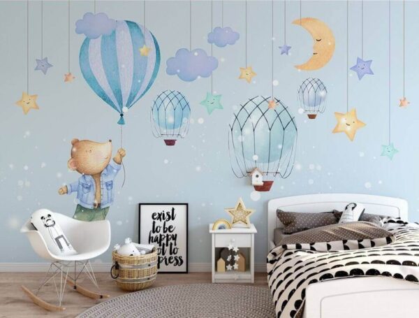 Cartoon bear holding a balloon u22950pir2 600x455 - Cartoon bear holding a balloon - tegory