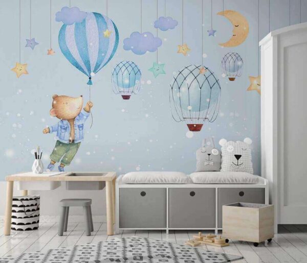 Cartoon bear holding a balloon u22950pir1m 600x515 - Cartoon bear holding a balloon - tegory