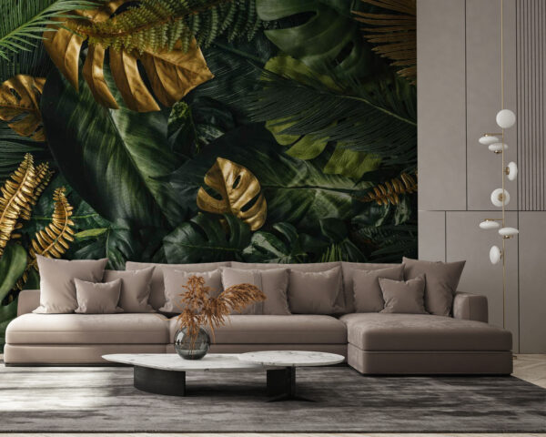 Lush leaves with metallic hues Lush leaves with metallic hues