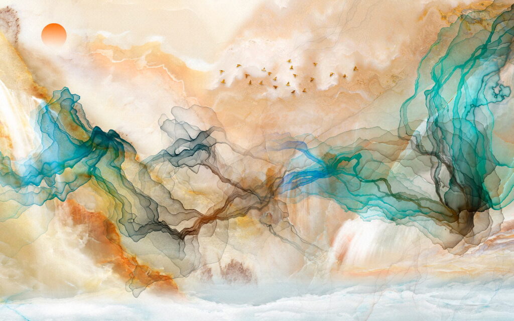 Painting of birds flying in the sky u21819p 1024x640 - Painting of birds flying in the sky - tegory