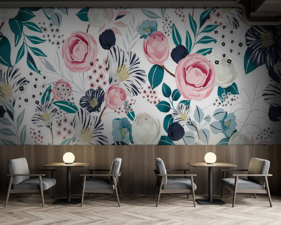 Pattern of flowers and leaves u21460piz137 900x720 - Pattern of flowers and leaves - tegory