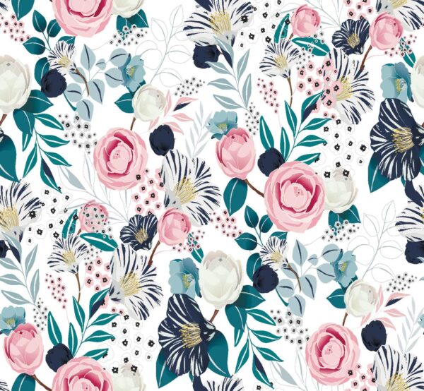 Pattern of flowers and leaves u21460p 600x554 - Pattern of flowers and leaves - tegory