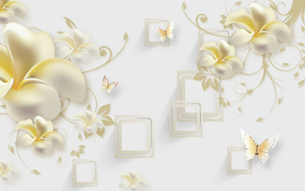 Wallpaper with flowers and butterflies u21126p 600x375 - Wallpaper with flowers and butterflies - tegory