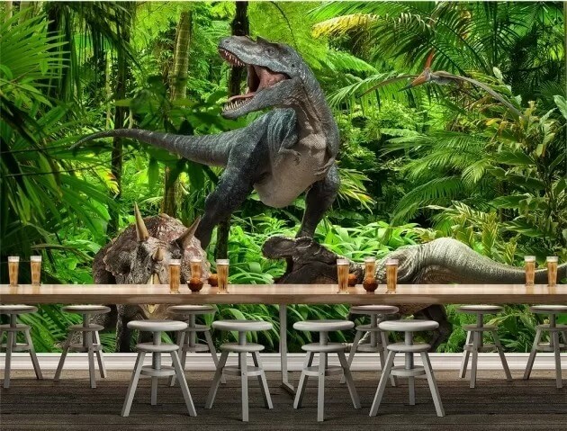 u20726piq1m - Group of dinosaurs in a forest - tegory