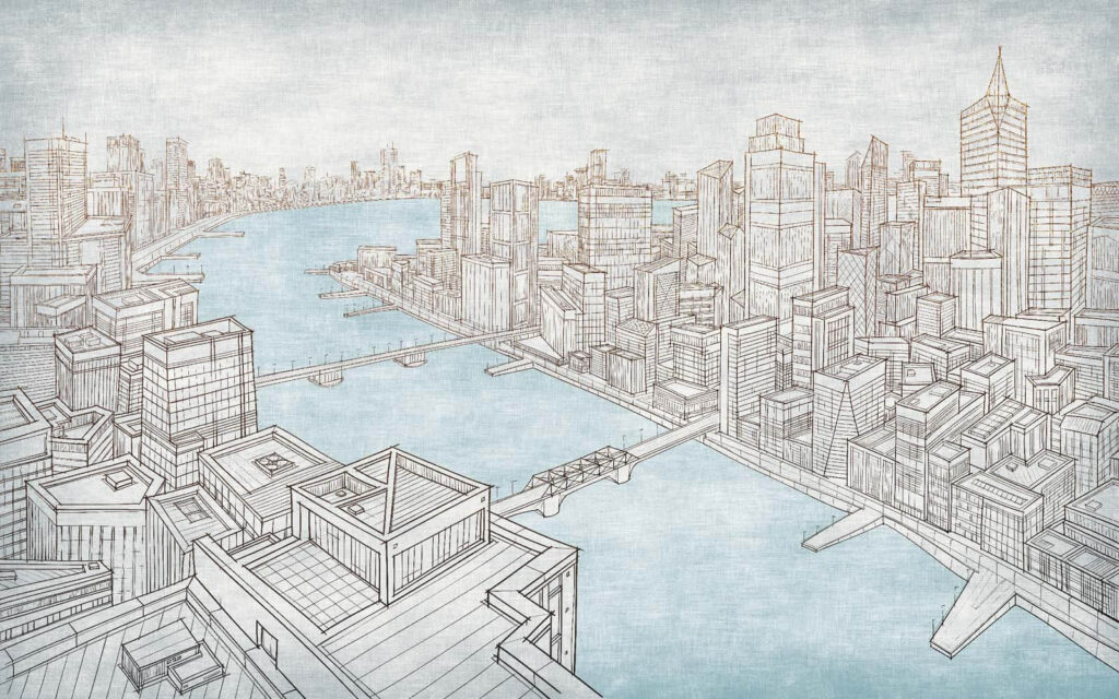 Drawing of a city u20645p 1024x640 - Drawing of a city - tegory