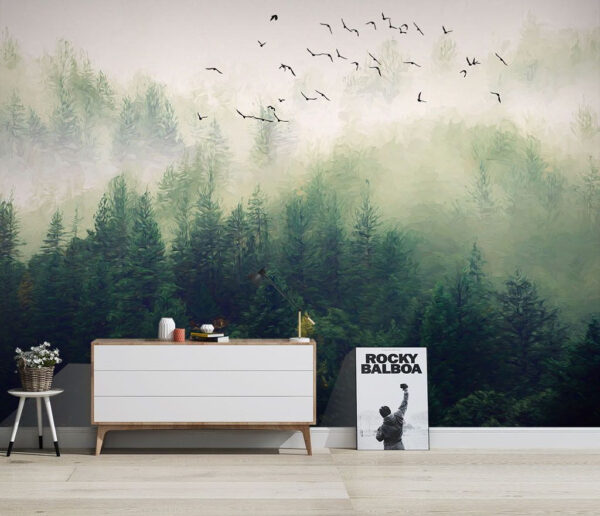 Birds flying over a forest u18632pih1m 600x516 - Birds flying over a forest - tegory