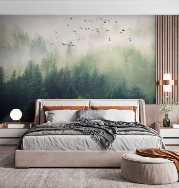 Birds flying over a forest u18632pib3 600x631 - Birds flying over a forest - tegory