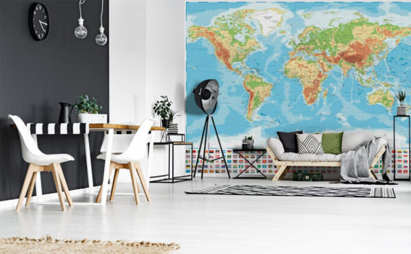 Map of the world with different flags u18208pig1m 600x371 - Map of the world with different flags - tegory