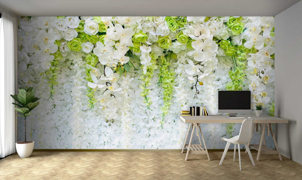 Wall of flowers and vines Wall of flowers and vines