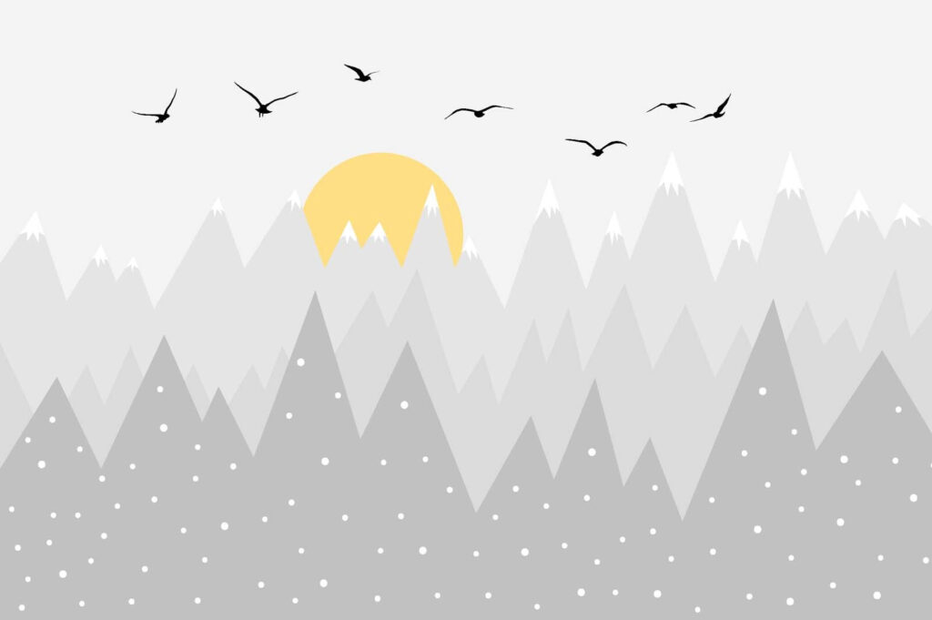 Birds flying over mountains Birds flying over mountains