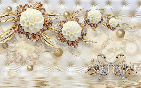 Elegant floral design on luxurious texture. Elegant floral design on luxurious texture.
