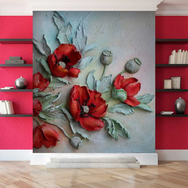 Vibrant red flowers in soft hues. Vibrant red flowers in soft hues.