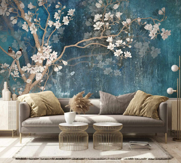 Tree branch with white flowers u12150pig2 600x540 - Tree branch with white flowers