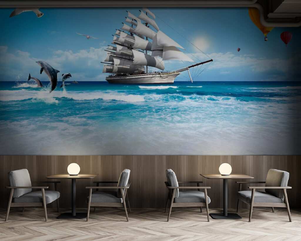 Sailboat in the ocean