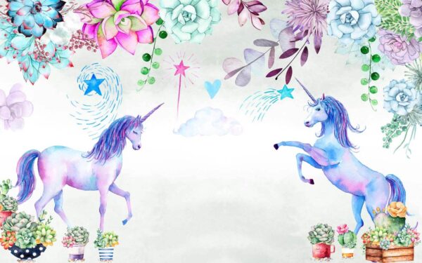 Watercolor unicorns and flowers u08402p 600x375 - Watercolor unicorns and flowers - tegory